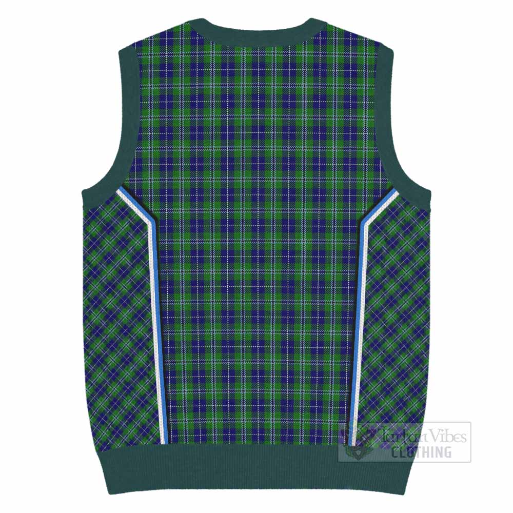Douglas Tartan Crest Knitted V-Neck Vest Scotland Coat of Arm Flag Style - Tartan Vibes Clothing
