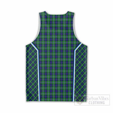 Douglas Tartan Crest Men Tank Top Scotland Coat of Arm Flag Style