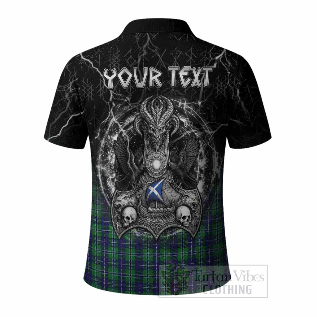Douglas Tartan Crest Polo Shirt Celtic Odin's Raven Legacy