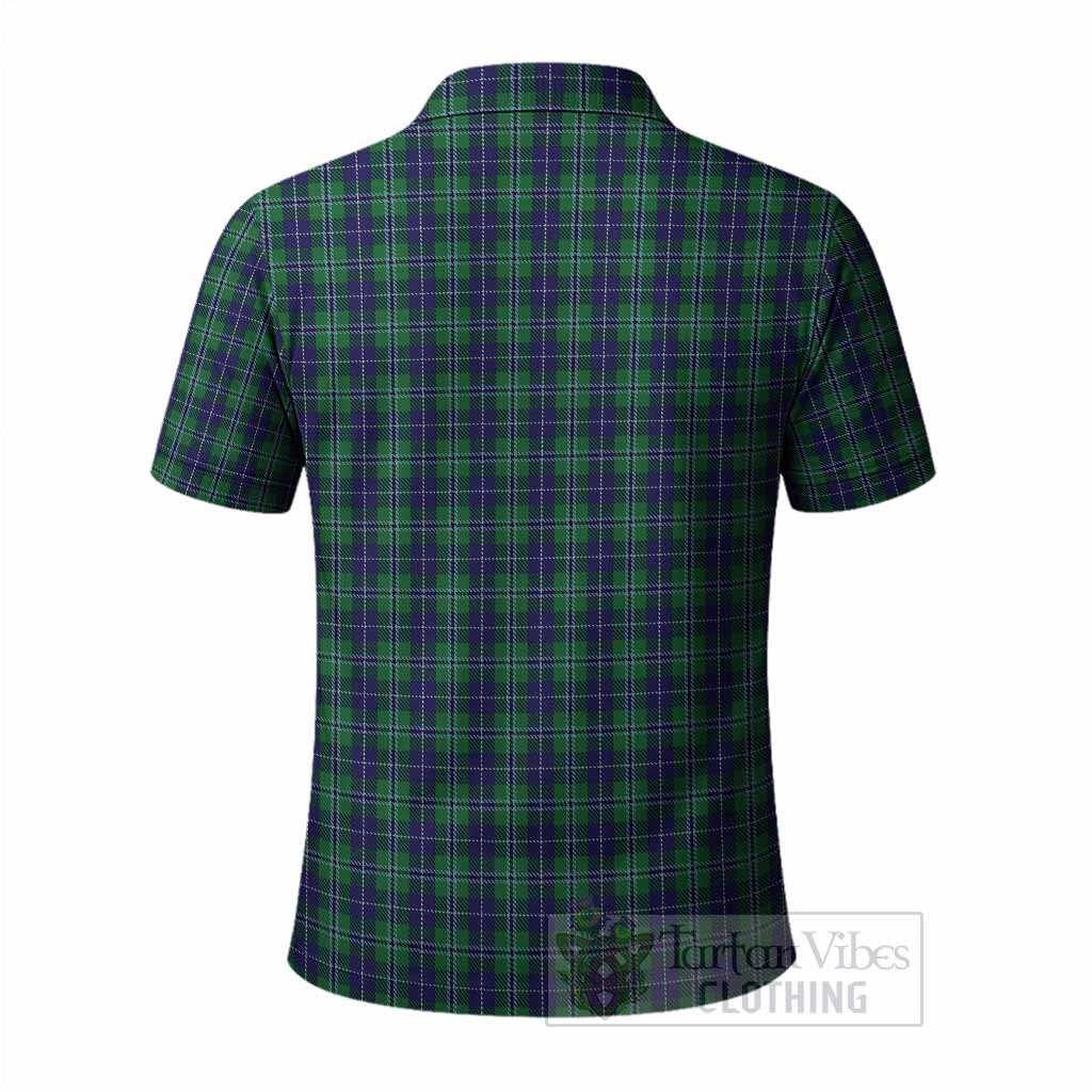 Douglas Tartan Crest Polo Shirt Ferocious Lion Style