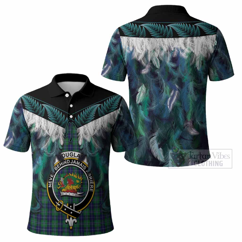 Douglas Tartan Crest Polo Shirt New Zealand Maori Korowai Cloak