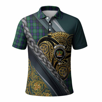 Douglas Tartan Crest Polo Shirt Scottish Triskele Celtic