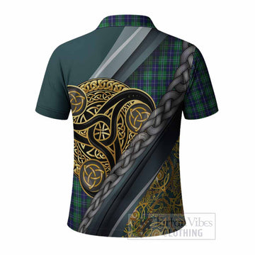 Douglas Tartan Crest Polo Shirt Scottish Triskele Celtic