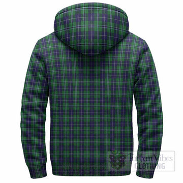 Douglas Tartan Crest Sherpa Hoodie Ferocious Lion Style