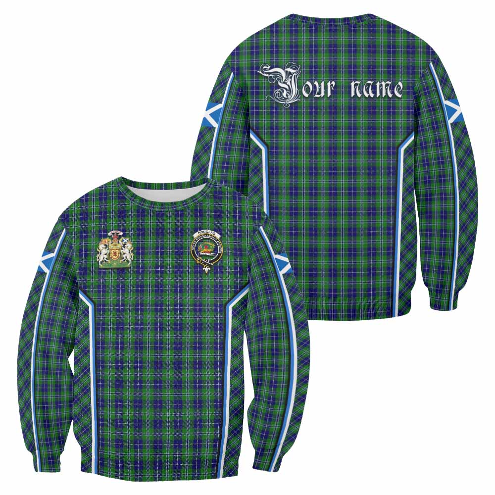 Douglas Tartan Crest Sweatshirt Scotland Coat of Arm Flag Style - Tartan Vibes Clothing