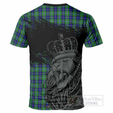 Douglas Tartan Crest T-Shirt Crowned Lion Heritage Style