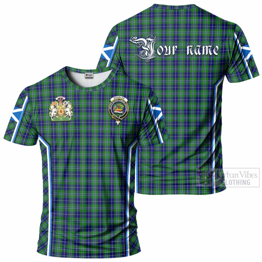 Douglas Tartan Crest T-shirt Scotland Coat of Arm Flag Style - Tartan Vibes Clothing