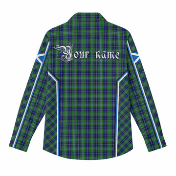 Douglas Tartan Crest Women Casual Shirt Scotland Coat of Arm Flag Style - Tartan Vibes Clothing