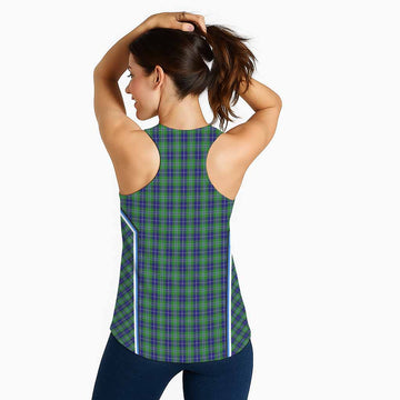 Douglas Tartan Crest Women Racerback Tanks Scotland Coat of Arm Flag Style - Tartan Vibes Clothing