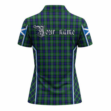 Douglas Tartan Crest Women's Polo Shirt Scotland Coat of Arm Flag Style - Tartan Vibes Clothing