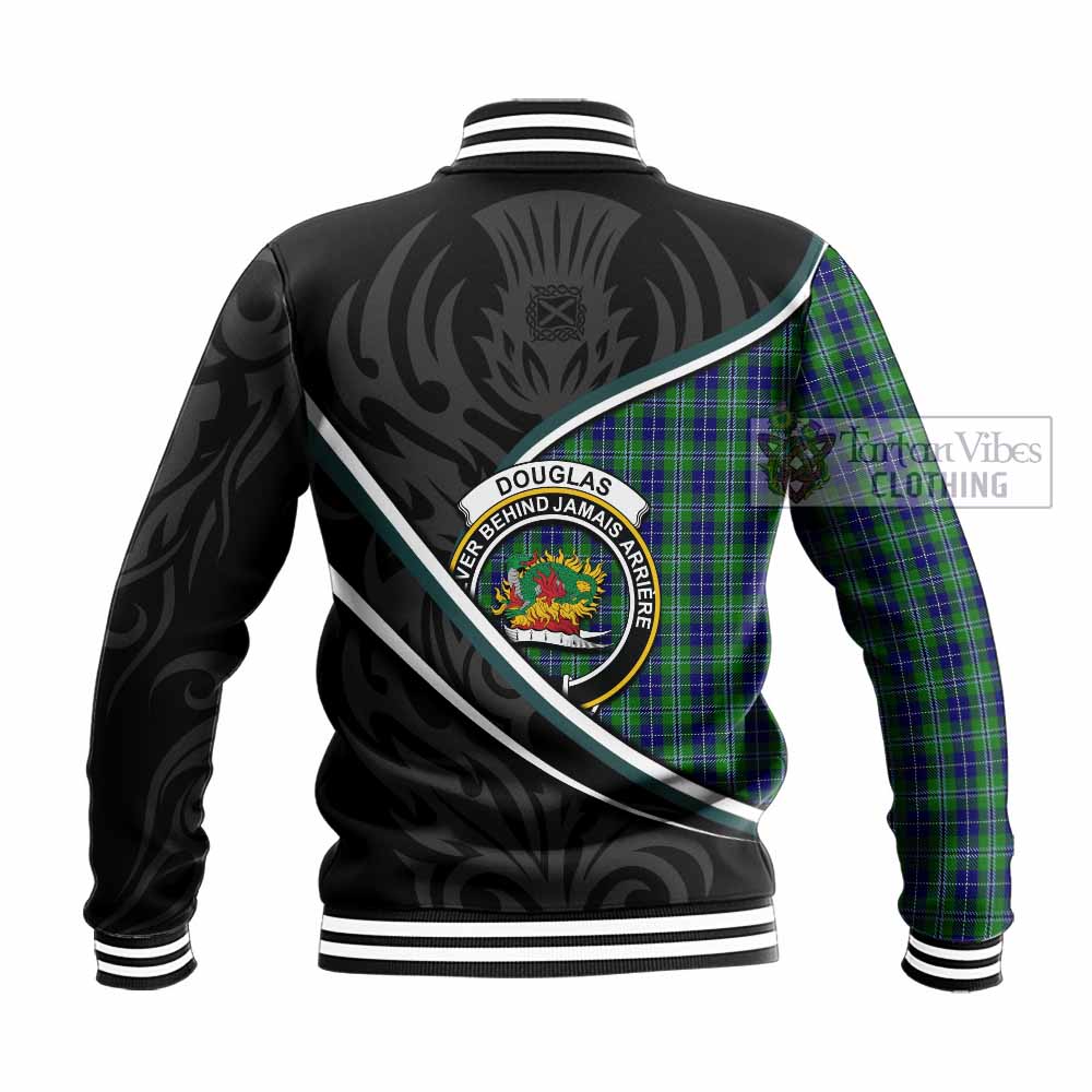 Douglas Tartan Family Crest Baseball Jacket Celtic Scottish Thistle Floral - Tartan Vibes Clothing