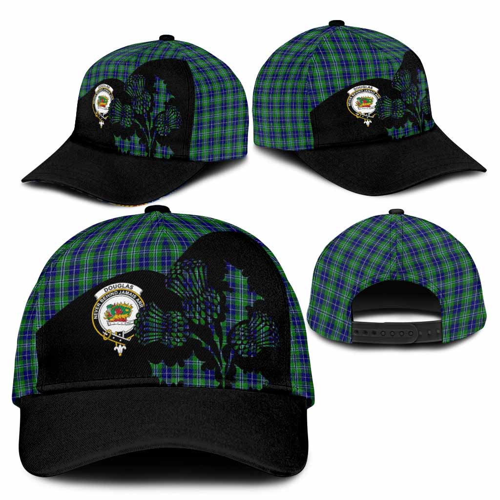 Douglas Tartan Family Crest Classic Cap Scotland Thistle Floral Flag Style