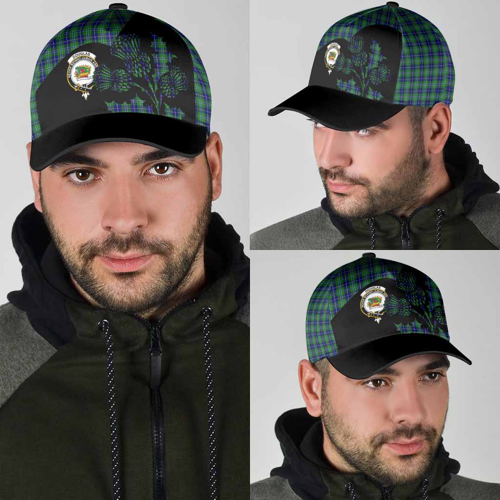 Douglas Tartan Family Crest Classic Cap Scotland Thistle Floral Flag Style