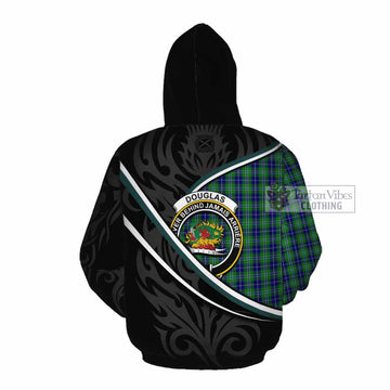 Douglas Tartan Family Crest Cotton Hoodie Celtic Scottish Thistle Floral - Tartan Vibes Clothing