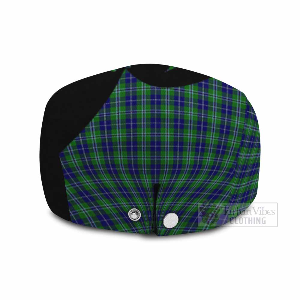 Douglas Tartan Family Crest Flat Cap, Jeff Cap Scotland Thistle Floral