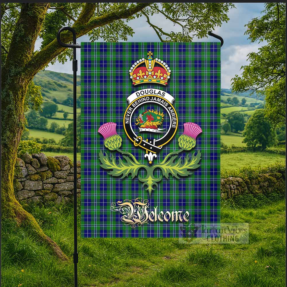 Douglas Tartan Family Crest Garden Flag Royal Thistle Welcome Style - Tartan Vibes Clothing