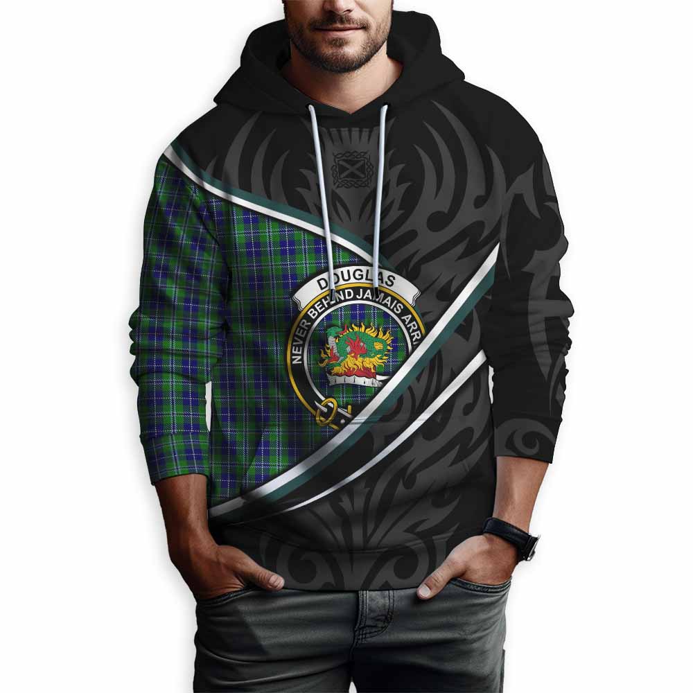 Douglas Tartan Family Crest Hoodie Celtic Scottish Thistle Floral - Tartan Vibes Clothing