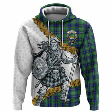Douglas Tartan Family Crest Hoodie Scottish Highland Warrior Celtic Alba Gu Brath