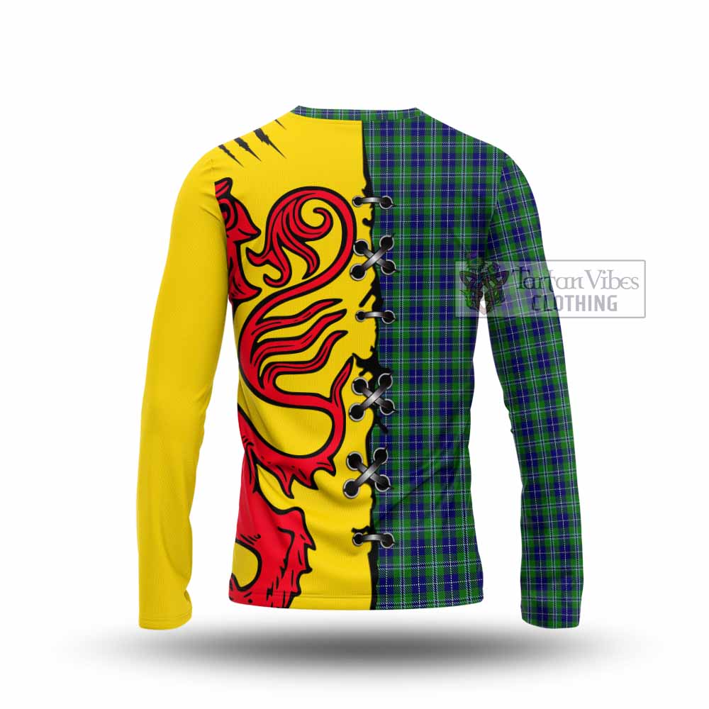 Douglas Tartan Family Crest Long Sleeve T-Shirt Lion Rampant Honor - Tartan Vibes Clothing
