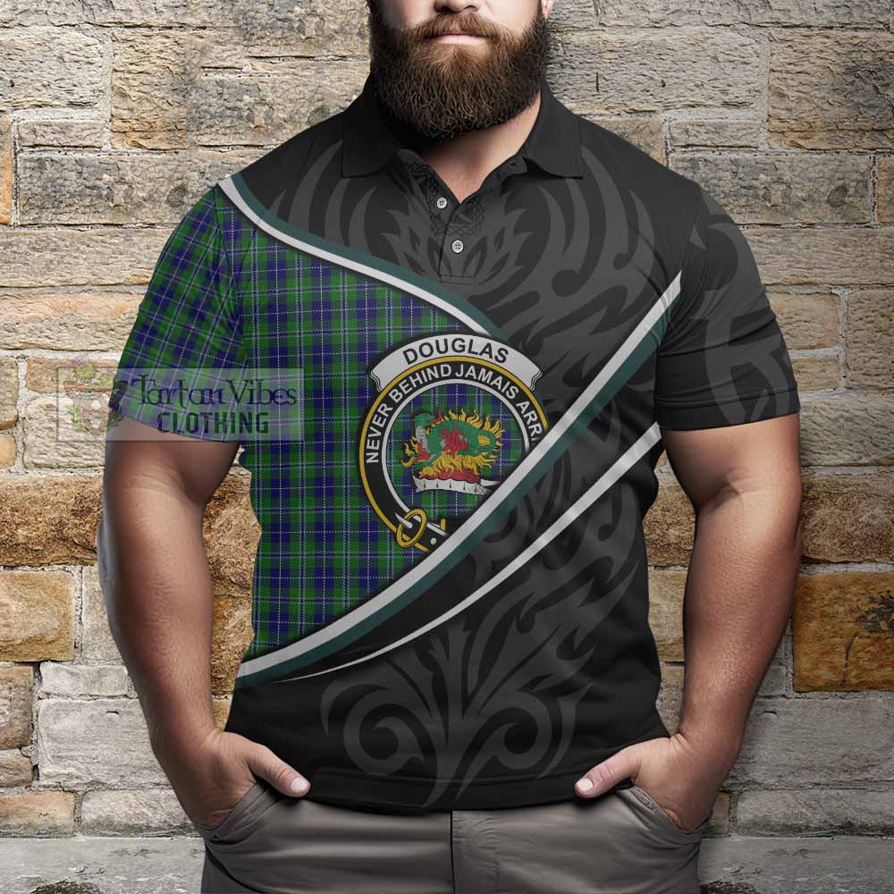 Douglas Tartan Family Crest Polo Shirt Celtic Scottish Thistle Floral - Tartan Vibes Clothing