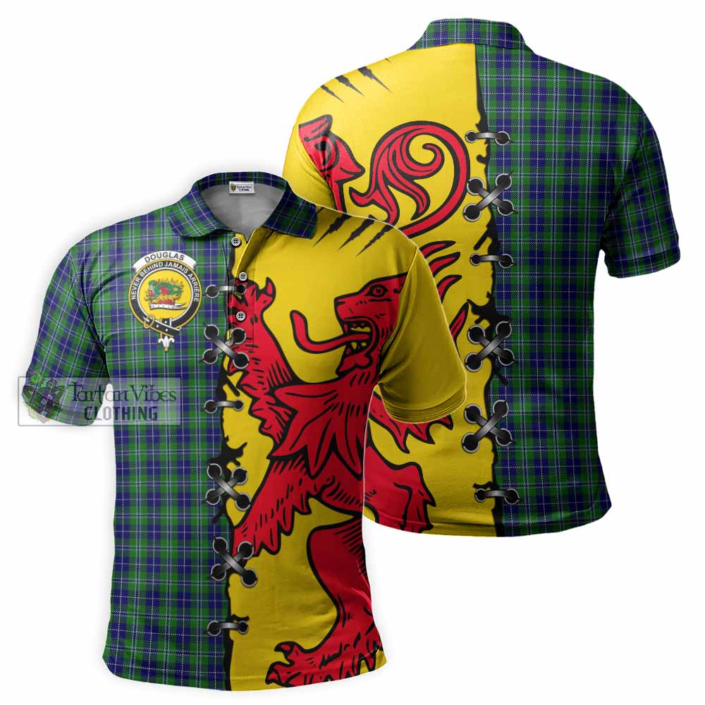 Douglas Tartan Family Crest Polo Shirt Lion Rampant Honor - Tartan Vibes Clothing