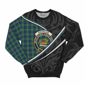 Douglas Tartan Family Crest Sweatshirt Celtic Scottish Thistle Floral