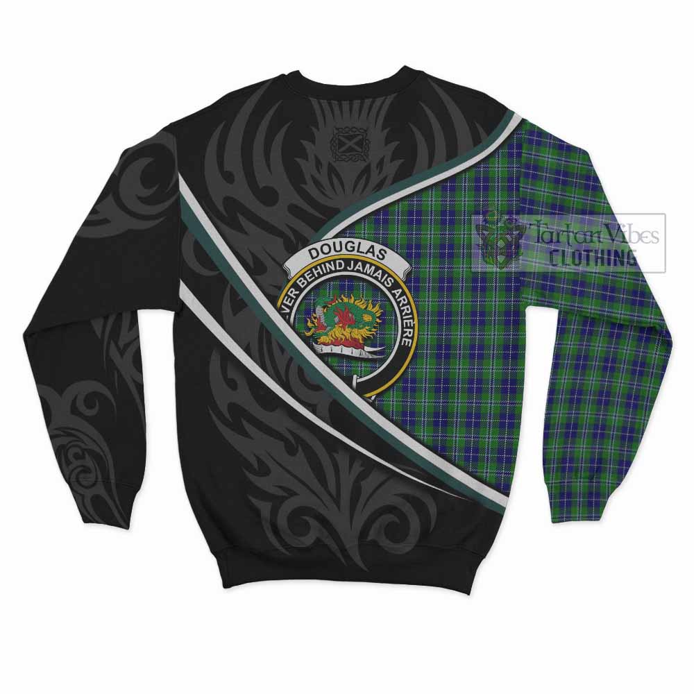 Douglas Tartan Family Crest Sweatshirt Celtic Scottish Thistle Floral - Tartan Vibes Clothing