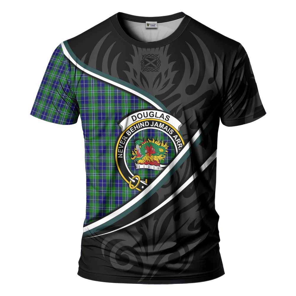 Douglas Tartan Family Crest T-shirt Celtic Scottish Thistle Floral - Tartan Vibes Clothing