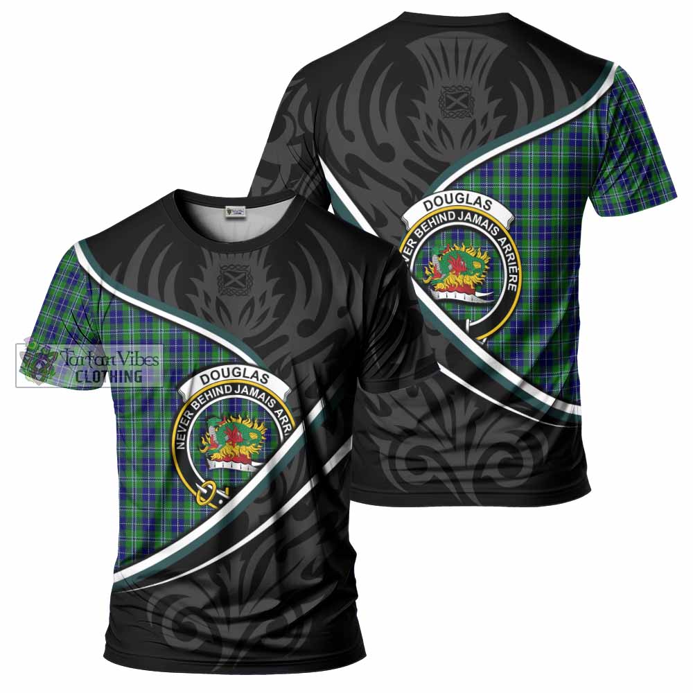 Douglas Tartan Family Crest T-shirt Celtic Scottish Thistle Floral - Tartan Vibes Clothing