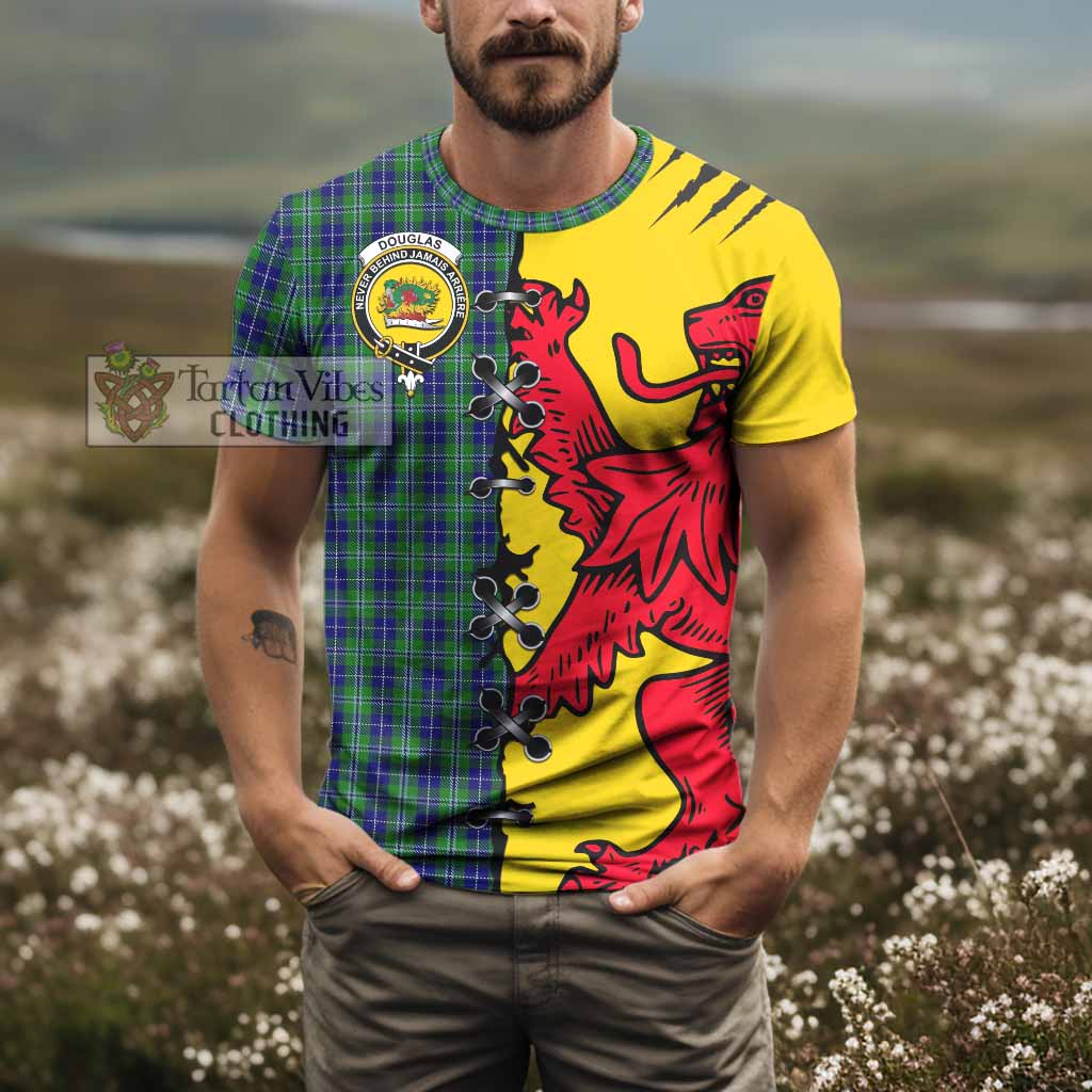 Douglas Tartan Family Crest T-shirt Lion Rampant Honor - Tartan Vibes Clothing
