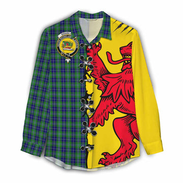 Douglas Tartan Family Crest Women Casual Shirt Lion Rampant Honor - Tartan Vibes Clothing
