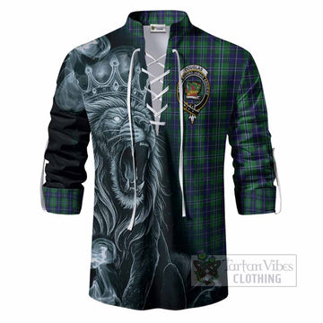 Douglas Tartan Ghillie Shirt Roaring Lion Heritage