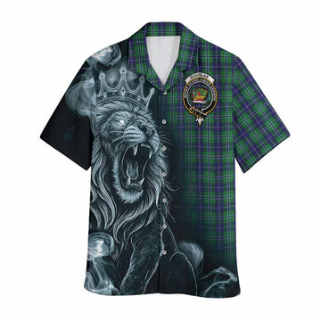 Douglas Tartan Hawaiian Shirt Roaring Lion Heritage