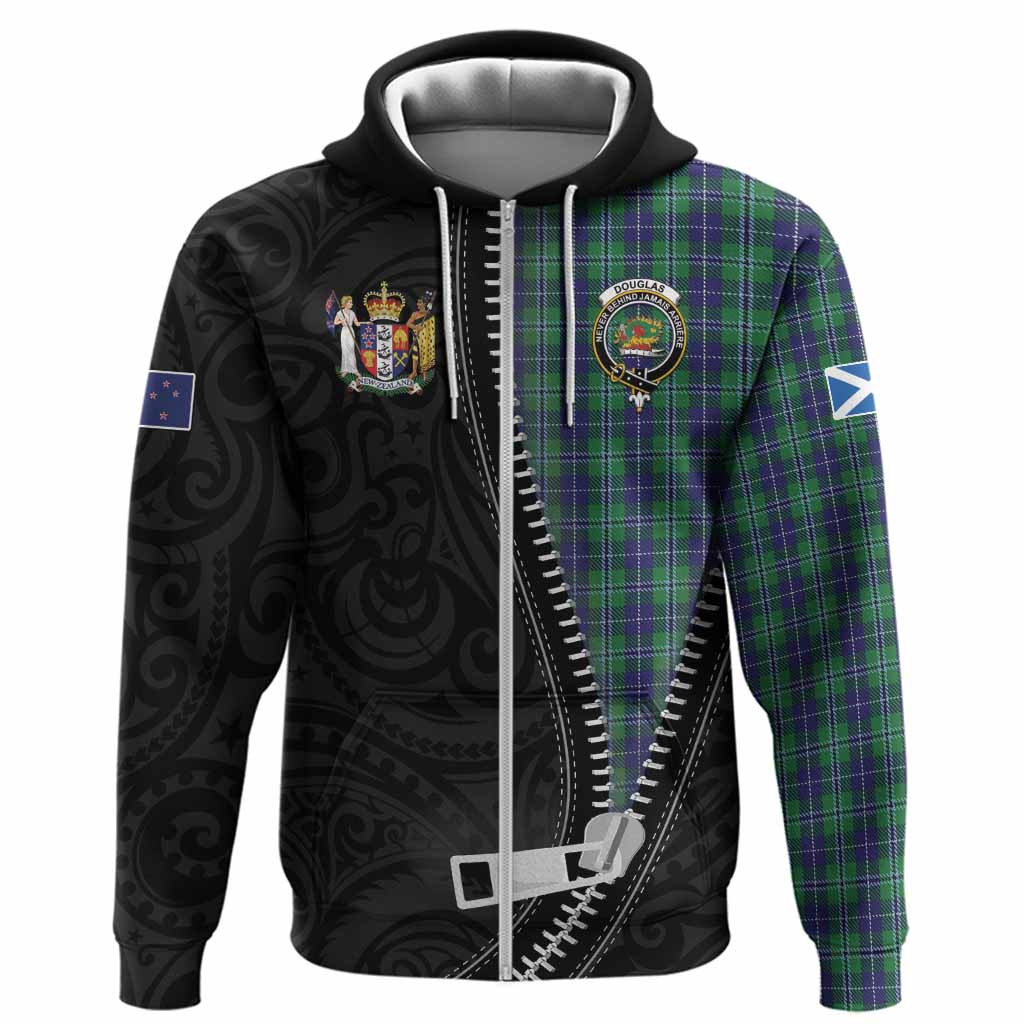 Douglas Tartan Hoodie New Zealand Pattern Unique Zipper Stylized