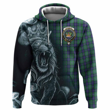 Douglas Tartan Hoodie Roaring Lion Heritage