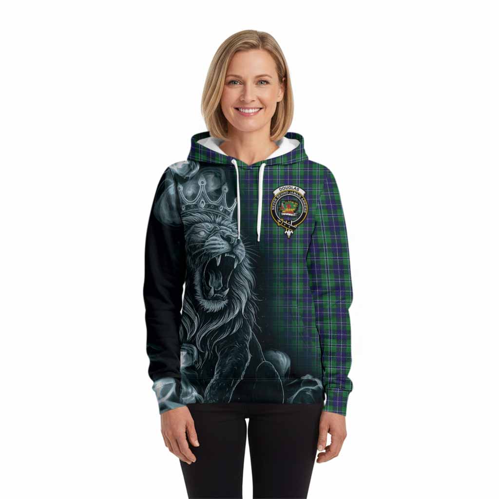 Douglas Tartan Hoodie Roaring Lion Heritage