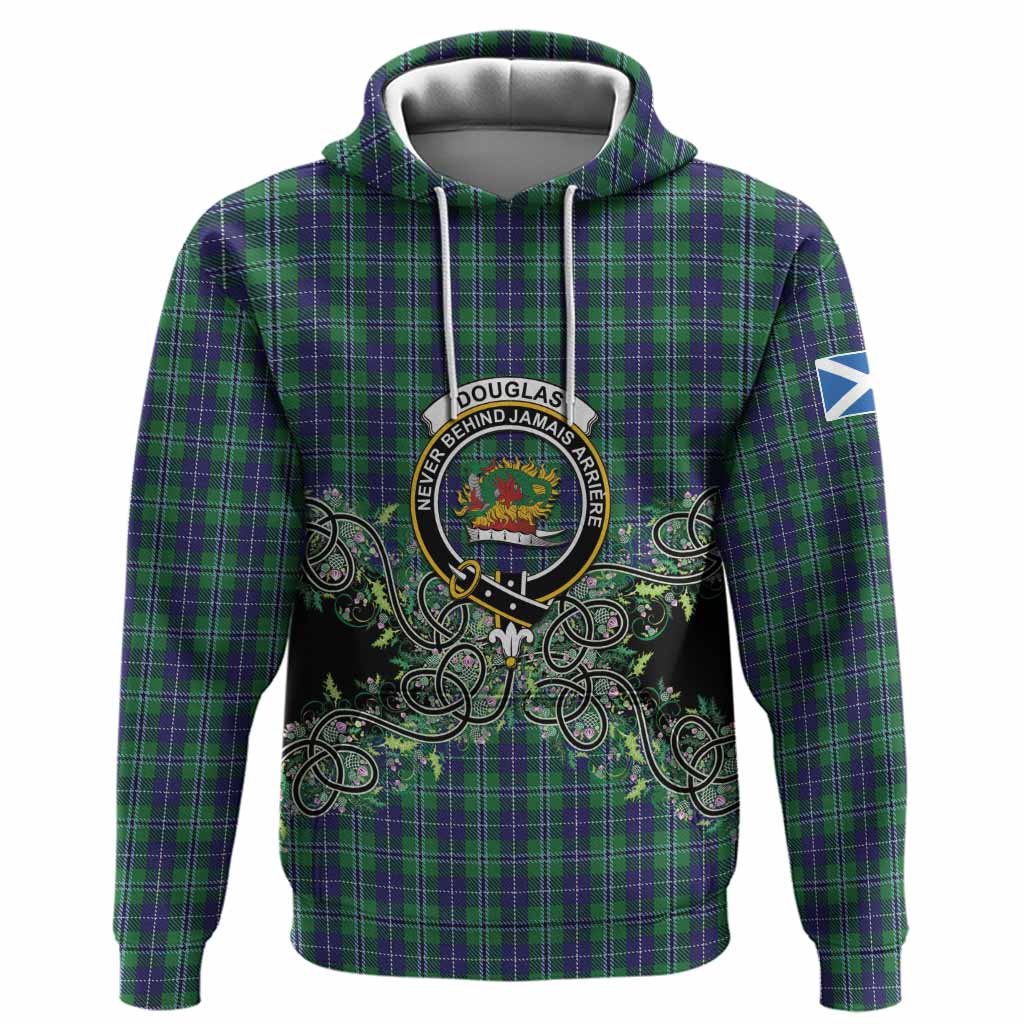 Douglas Tartan Hoodie Thistle Scottish Spirit