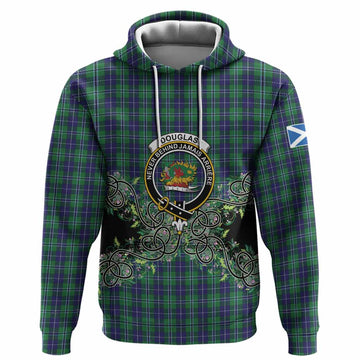 Douglas Tartan Hoodie Thistle Scottish Spirit
