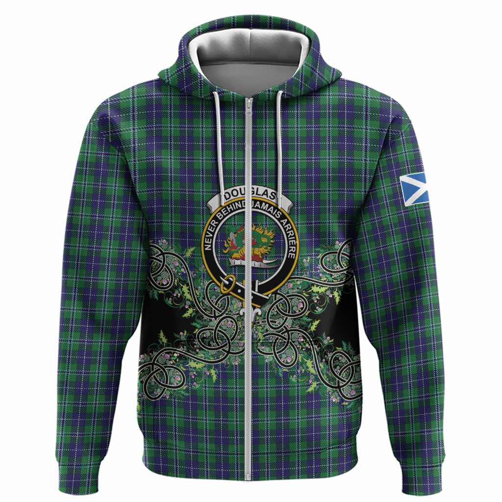 Douglas Tartan Hoodie Thistle Scottish Spirit
