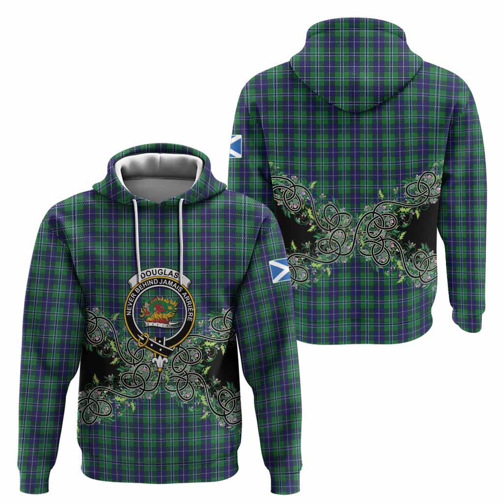 Douglas Tartan Hoodie Thistle Scottish Spirit
