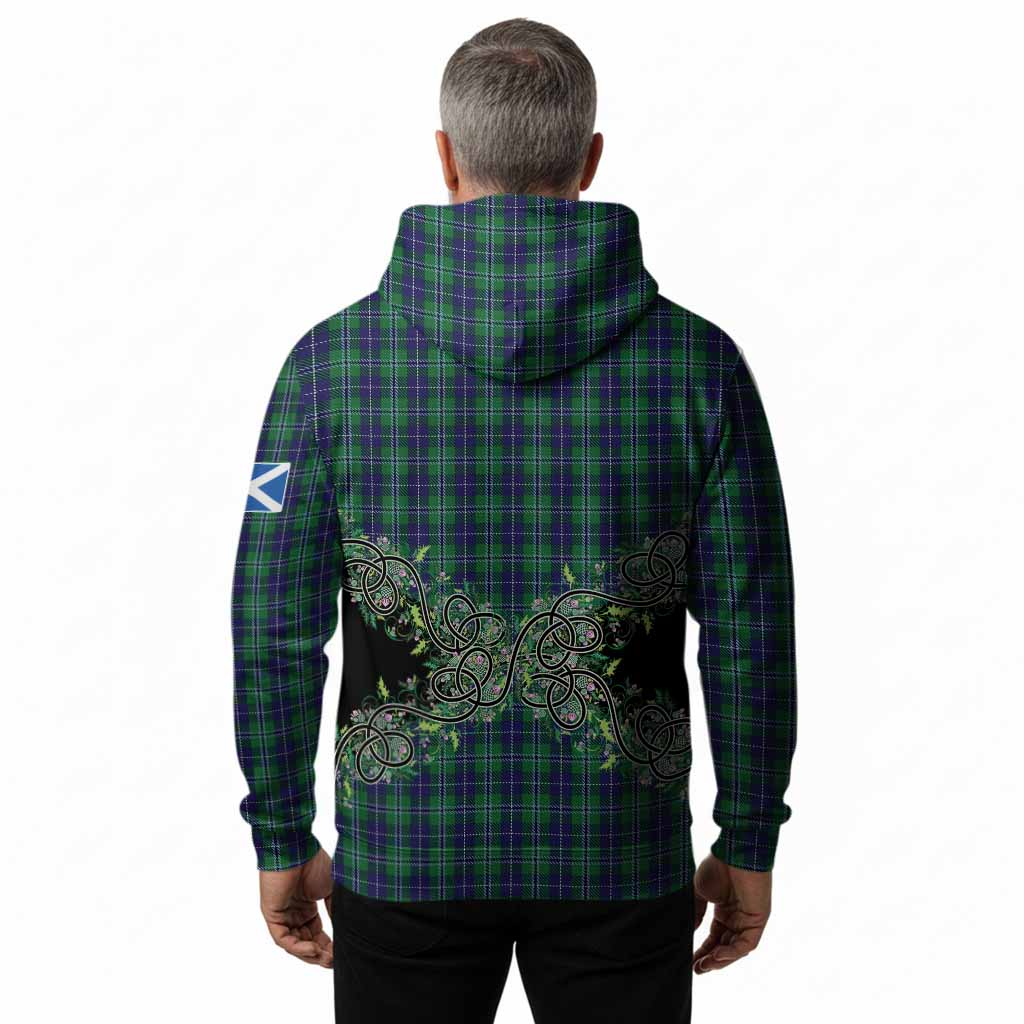 Douglas Tartan Hoodie Thistle Scottish Spirit