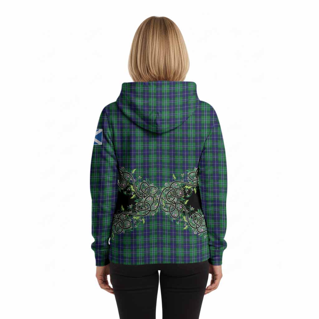Douglas Tartan Hoodie Thistle Scottish Spirit