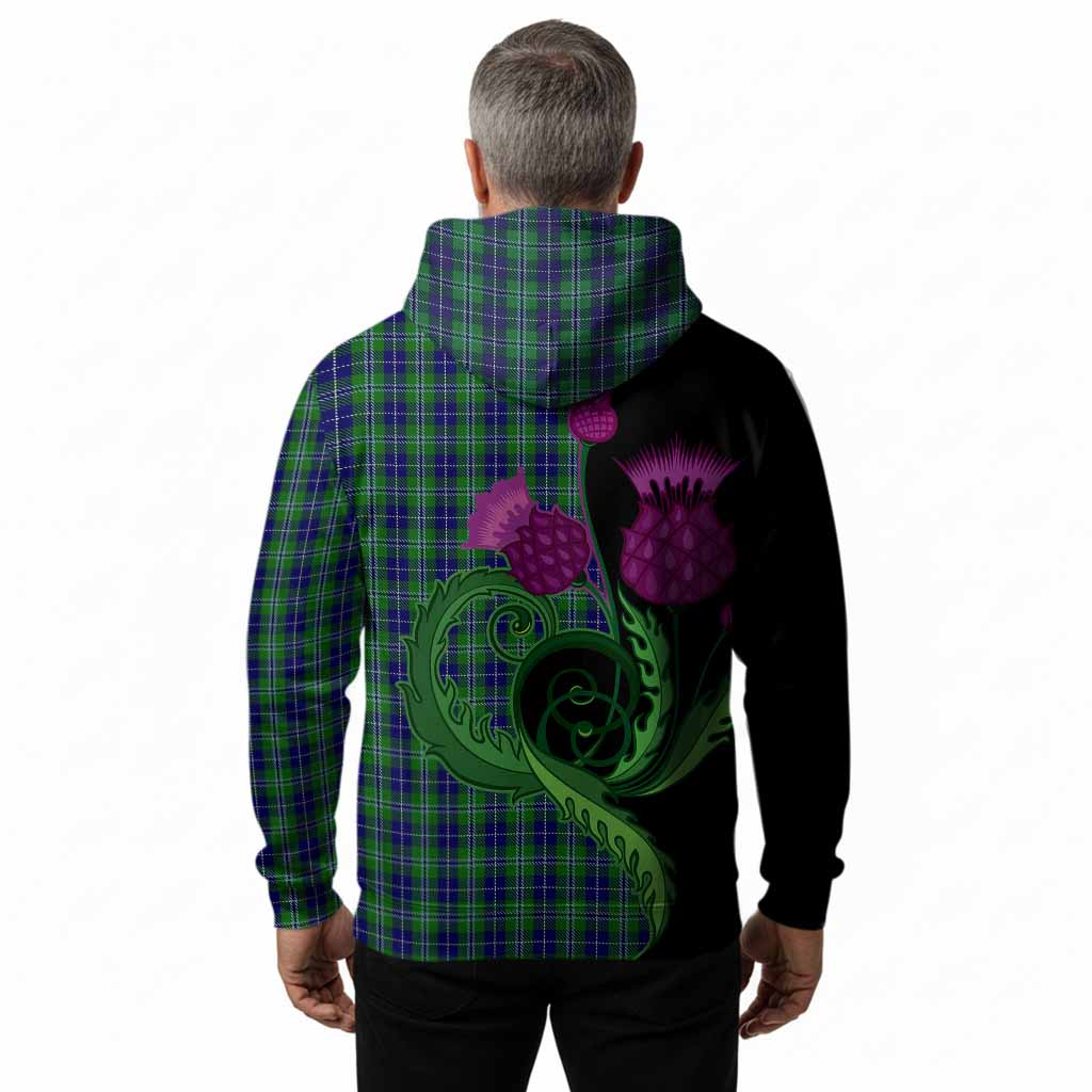 Douglas Tartan Hoodie Traditional Scottish Thistle