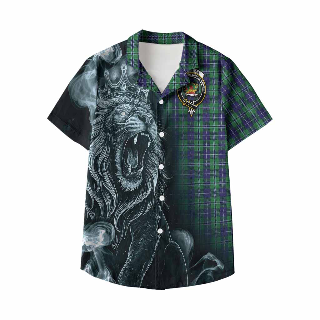 Douglas Tartan Kid Hawaiian Shirt Roaring Lion Heritage