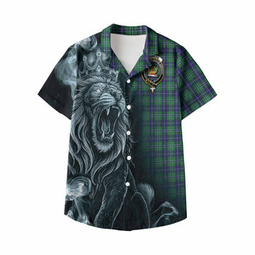 Douglas Tartan Kid Hawaiian Shirt Roaring Lion Heritage