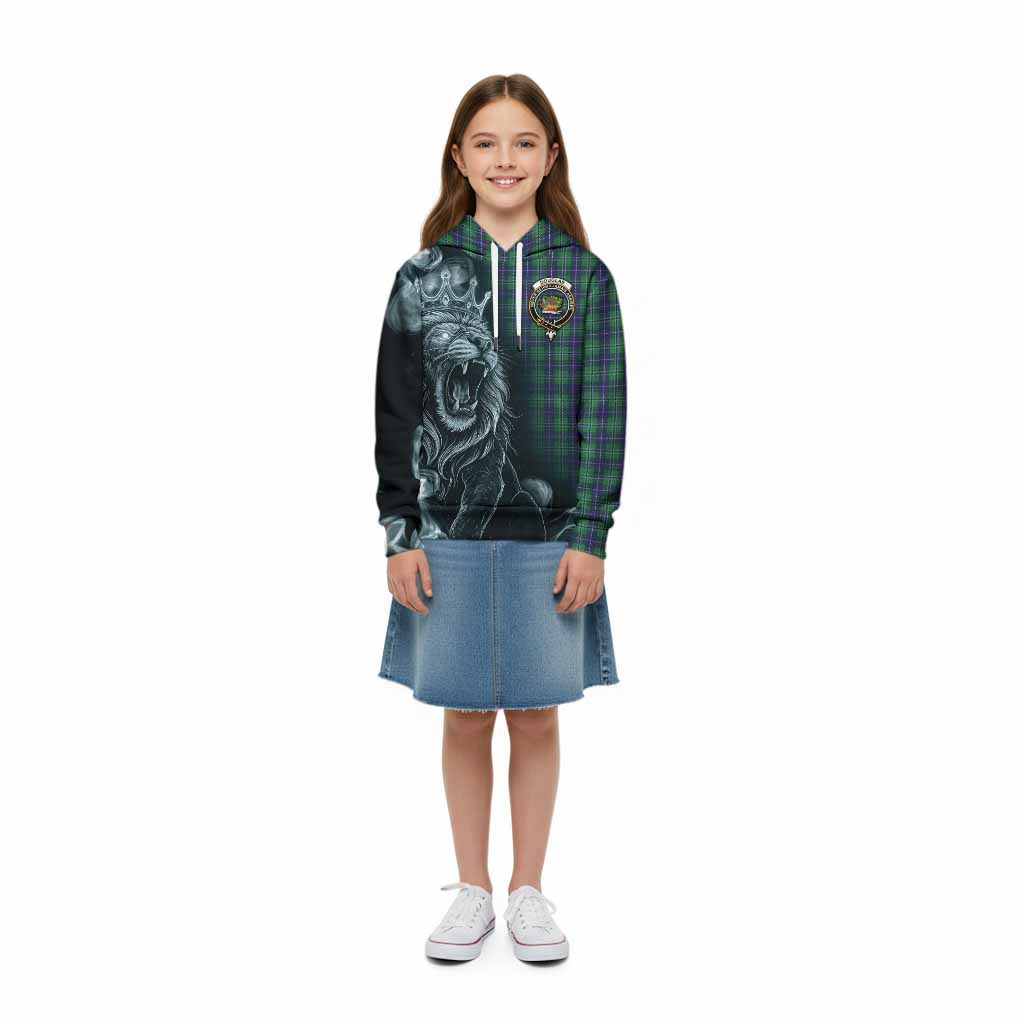 Douglas Tartan Kid Hoodie Roaring Lion Heritage