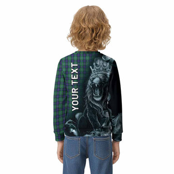 Douglas Tartan Kid Knitted Sweatshirt Roaring Lion Heritage