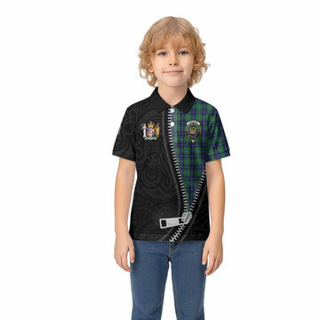 Douglas Tartan Kid Polo Shirt New Zealand Pattern Unique Zipper Stylized
