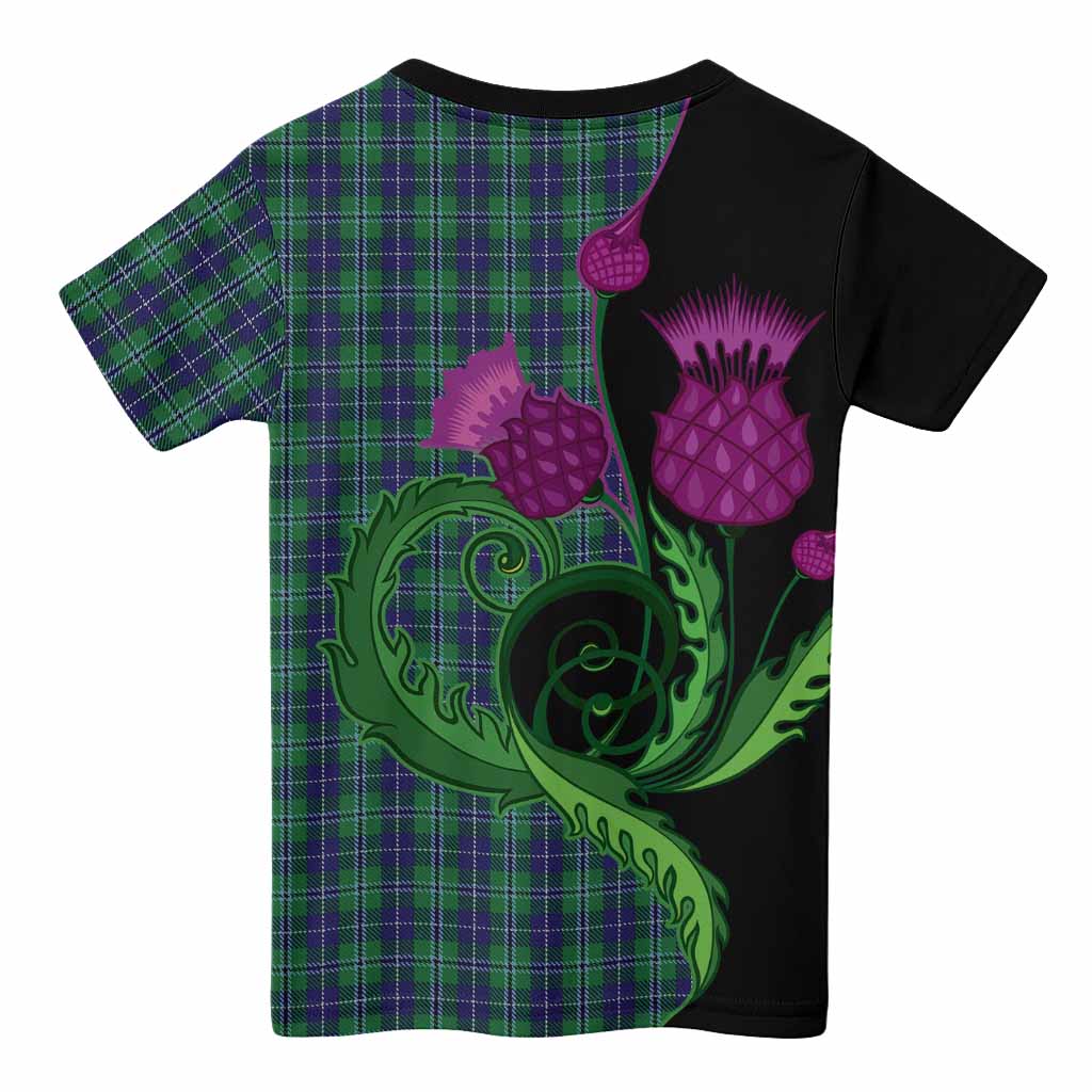 Douglas Tartan Kid T-shirt Traditional Scottish Thistle