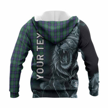 Douglas Tartan Knitted Hoodie Roaring Lion Heritage